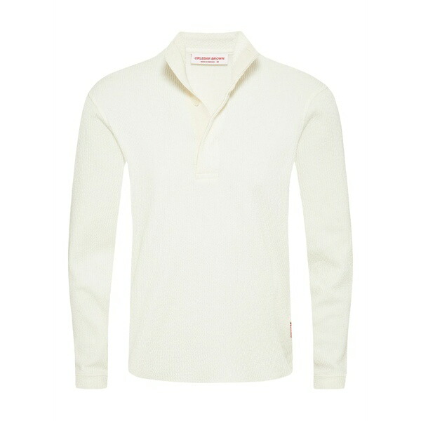 オール赤ちょうちん 赤銅色 メンズ スポーツシャツ トップス Mazari textured polo shirt White