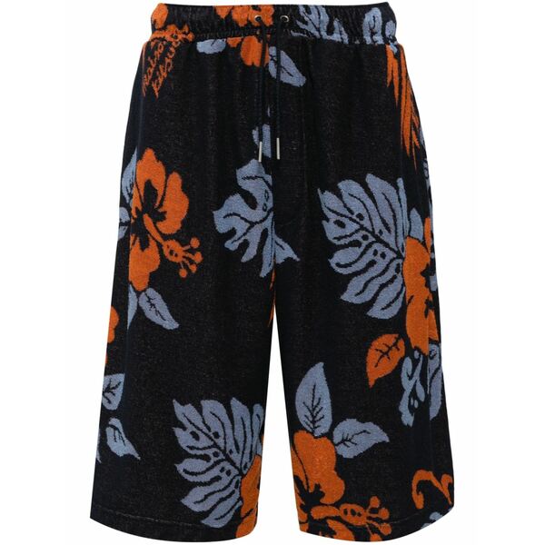住みか 稲荷 メンズ 心地好いズボン下 ボトムス Floral-print cotton shorts Blue