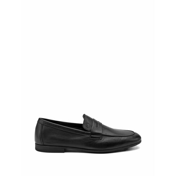 亭主もち メンズ スリッポン・ローファー シューズ Leather loafers Black