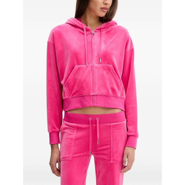ジューシークチュール レディース パーカー・スウェットシャツ アウター Zipped hoodie Pink
