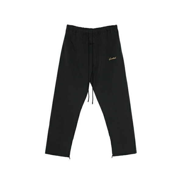 エフオージーエッセンシャルズ メンズ 心地好いズボン下 ボトムス Logo-embroidered track pants Black