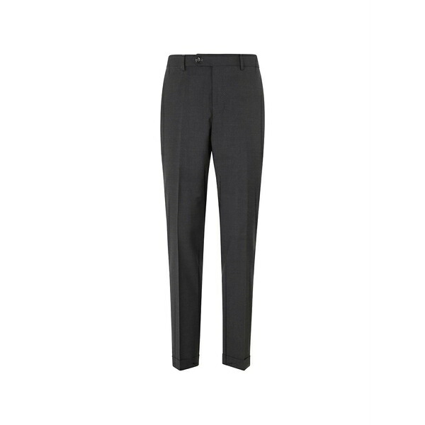 ベルウィッチ メンズ 心地好いズボン下 ボトムス Pressed-crease turned-up trousers Grey
