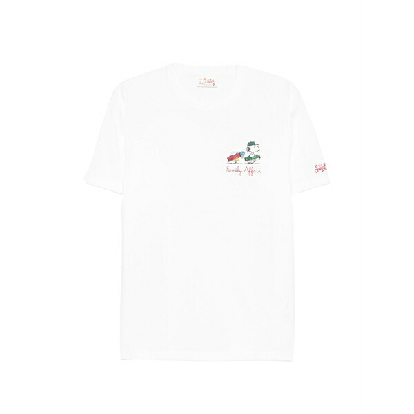 エムシーツーセイントバース メンズ プルオーバー トップス X peanuts portofino print-detail t-shirt White
