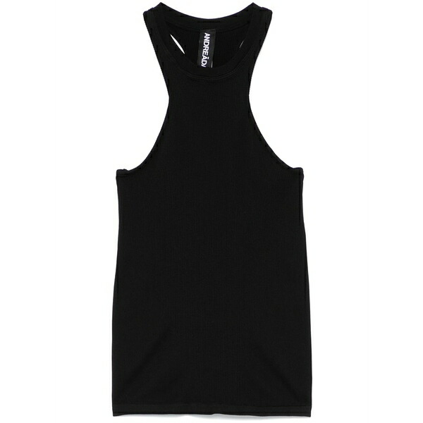 アンドレダモ レディース カットソー トップス Fine ribbed tank top Black