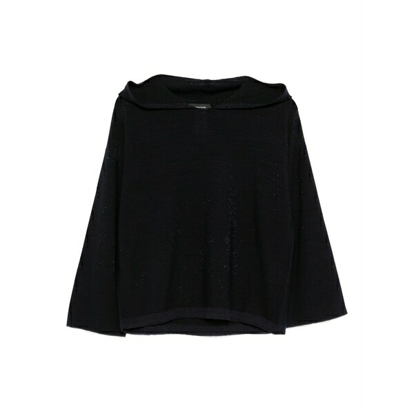 ファビアナ フィリッピ レディース 編み物\u0026ティーシャツ アウター Drawstring-hem sweater Black