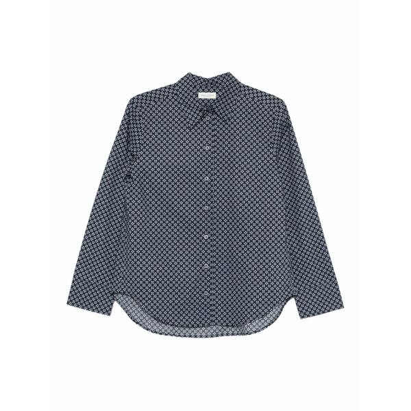 マルコポーロ レディース プルオーバー トップス Patterned long sleeve top Blue