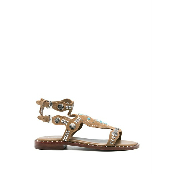 木灰 レディース サンダル シューズ Buckle-fastening sandals Brown