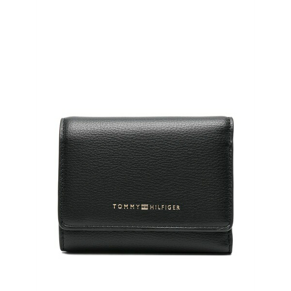 トミー ヒルフィガー レディース 銭入れ 添え物 Flag trifold wallet Black