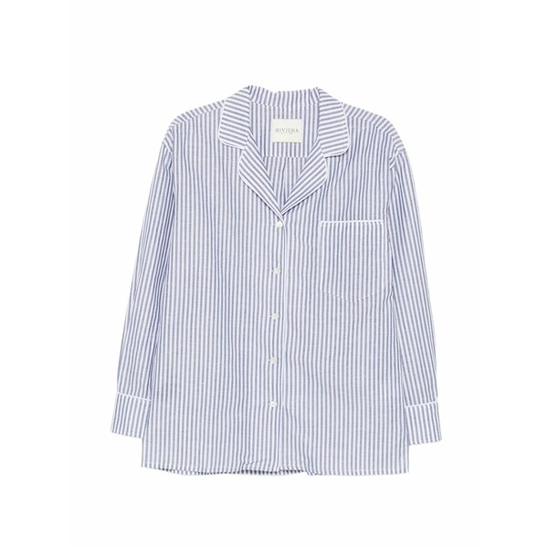 リビエラ レディース プルオーバー トップス Striped-pattern shirt Blue