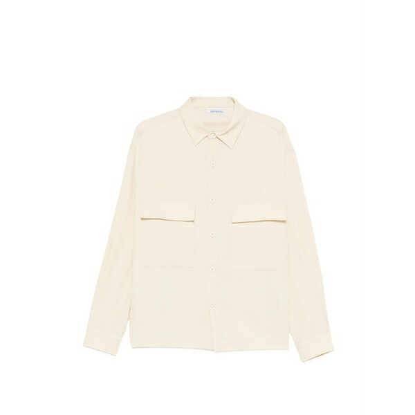 インペリアル メンズ ジャケット＆ブルゾン アウター Flap-pocket shirt jacket Neutrals｜asty