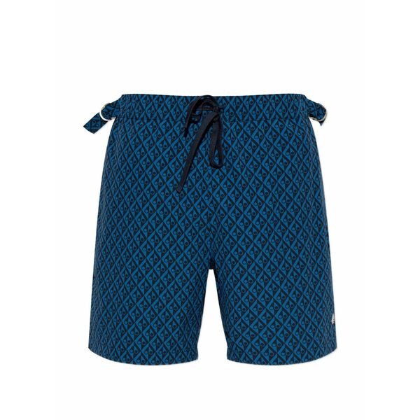 ムースナックルズ メンズ 心地よいズボン下 ボトムス Patterned swim shorts Blue