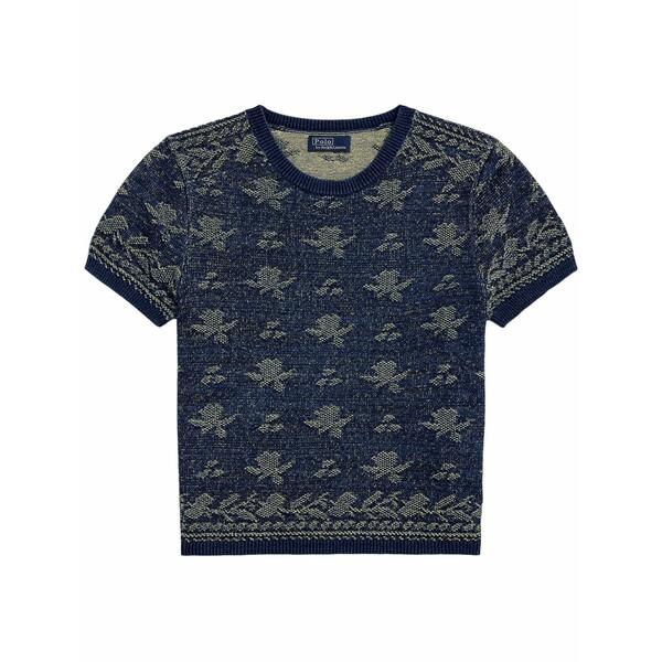 ラルフローレン レディース ティーシャツ トップス Jacquarded t-shirt Blue