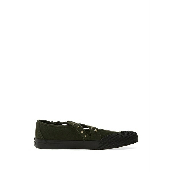 バンズ メンズ スニーカー シューズ Star-studded buckled sneakers Green