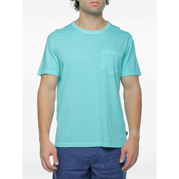 エコアルフ メンズ ティーシャツ トップス  alma chest-pocket t-shirt Blue