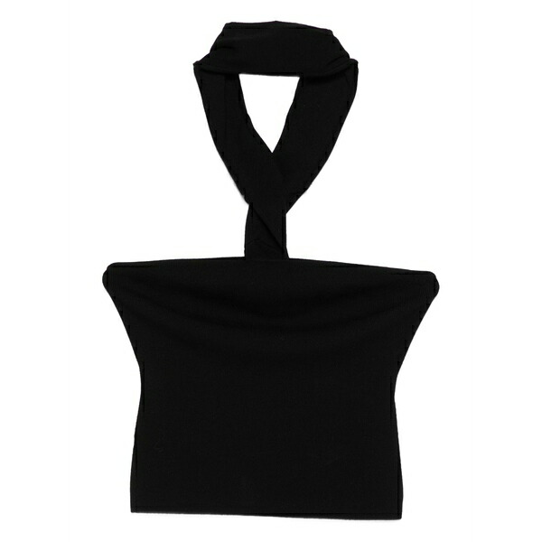 ブームガイア レディース カットソー トップス Halterneck ribbed top Black