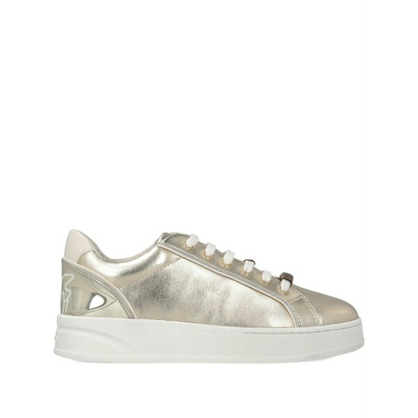 ピンコ レディース スニーカー シューズ Logo lace-up sneakers Gold