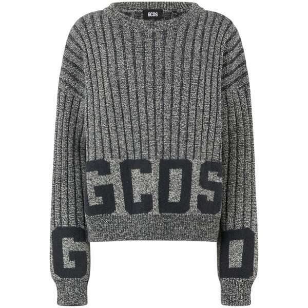 ジーシーディーエス レディース 編み物\u0026スウェーター アウター Logo sweater Grey