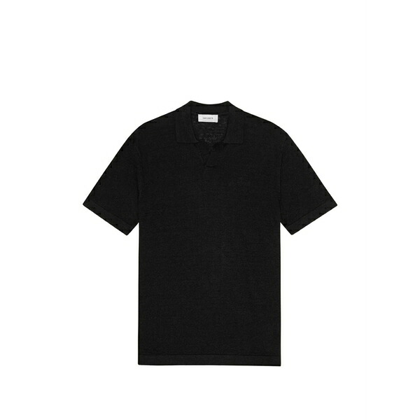 レ ドゥ メンズ スポーツシャツ トップス Emmanuel knitted polo shirt Black