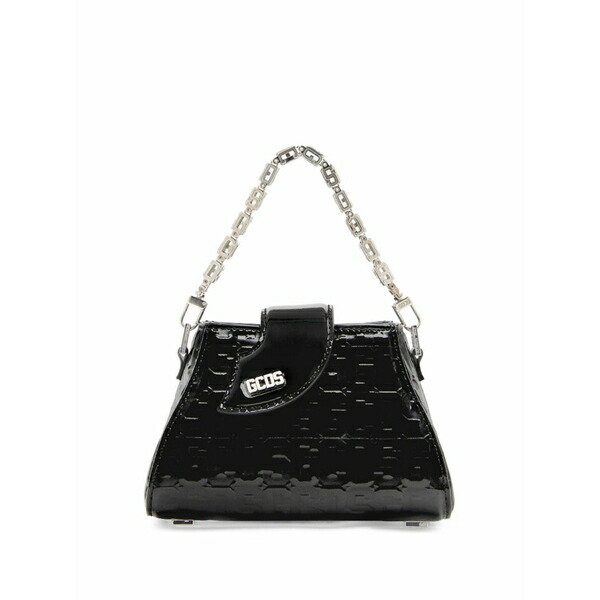 ジーシーディーエス レディース ハンドバック 御徒面子 Comma patent monogram mini bag Black