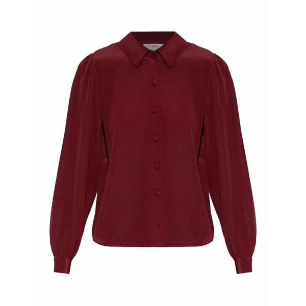 ひな形 レディース プルオーバー トップス Buttoned shirt Red