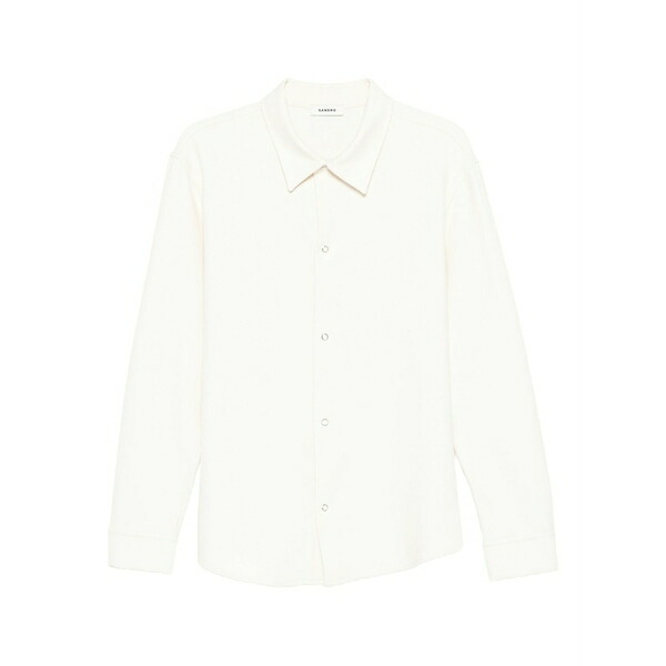 沙子ロ メンズ プルオーバー トップス Button-fastening shirt Neutrals