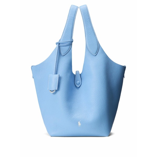 ラルフローレン レディース トートバッグ 御徒面子 Polo play leather tote bag Blue