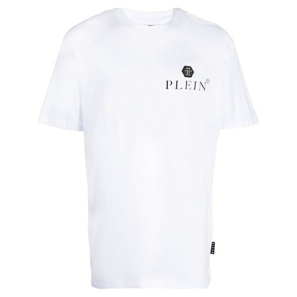 フィリップ飾り気の無い メンズ プルオーバー トップス Logo t-shirt White