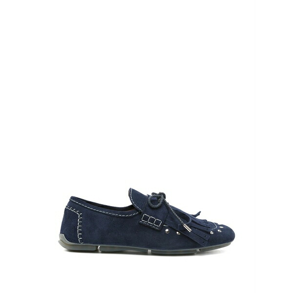 ウェールズ ボナー メンズ スリッポン・ローファー シューズ Montego tassel suede loafers Blue