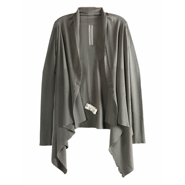 リックオウエンス レディース ジレー アウター Long-sleeve open-front cardigan Grey