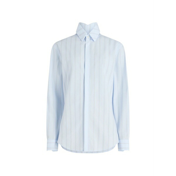 ジャンポール ゴルチエ レディース シャツ トップス Pinstriped collar shirt Blue|asty