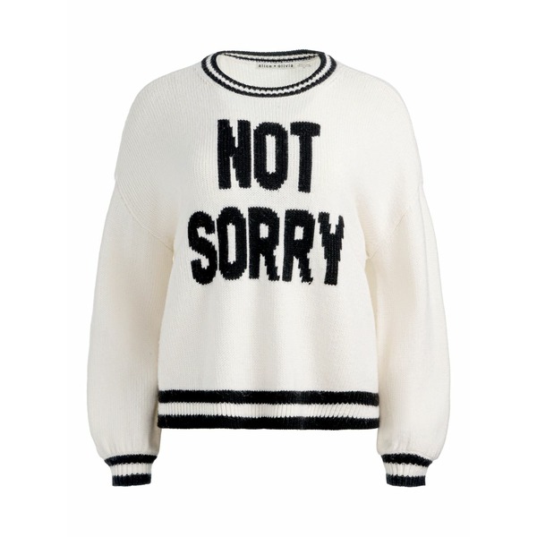 アリス アンド オリビア レディース 編み物\u0026プルオーバー アウター Ogden not sorry sweater Neutrals