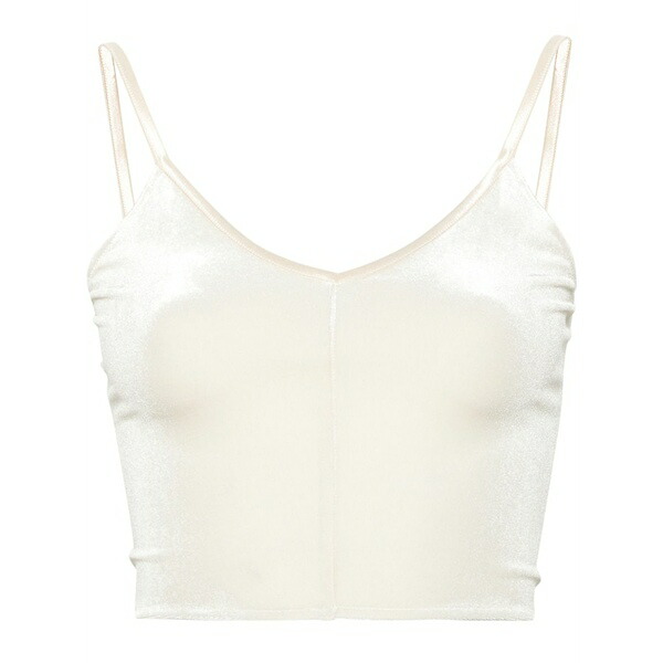 フォルテ フォルテ レディース カットソー トップス Sleeveless velour crop top Neutrals