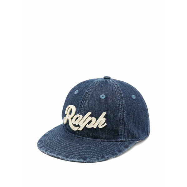 ラルフローレン メンズ かぶり笠 佩び物 Logo-patch baseball cap Blue