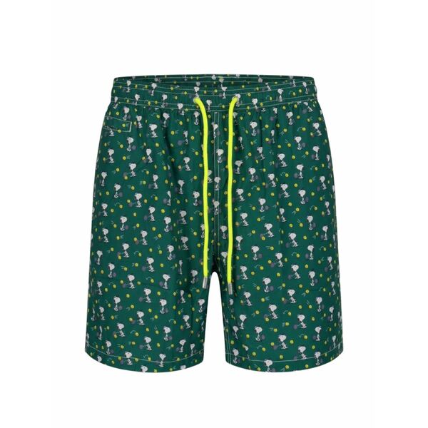 エムシーツーセイントバース メンズ 心地よいズボン下 ボトムス Snoopy tennis swim shorts Green