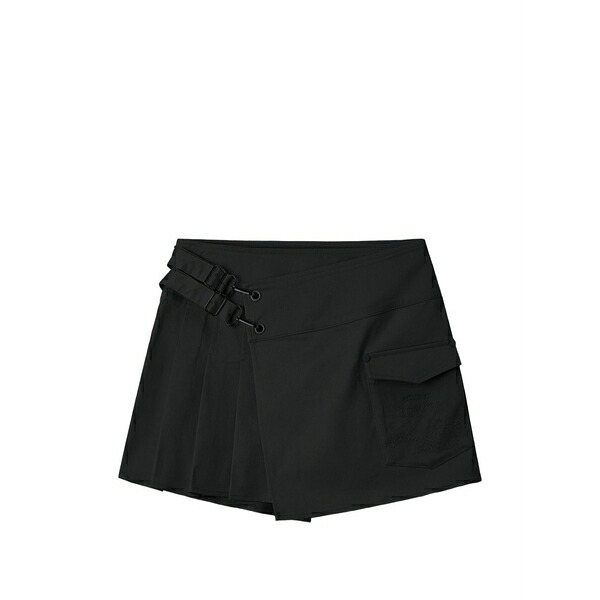 イズエ レディース 心地好いズボン下 ボトムス Buckle-detail shorts Black