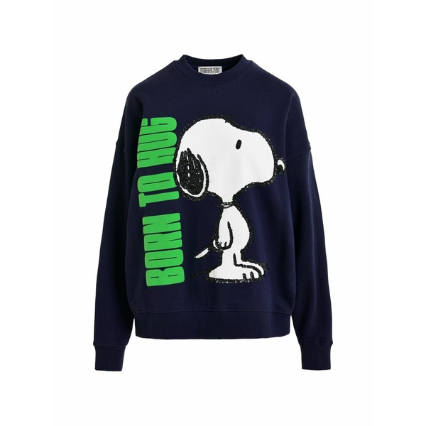 エッセンシャルアントワープ レディース 編み物\u0026ティーシャツ アウター X peanuts sequin-embellishment sweatshirt Blue