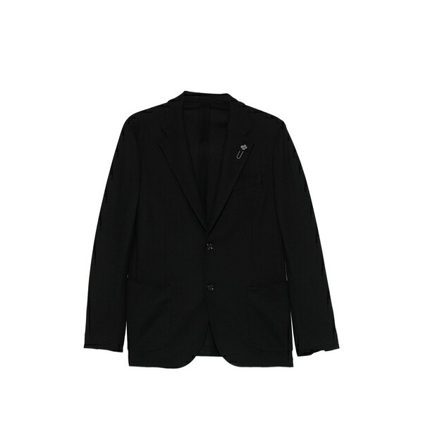 ラルディーニ メンズ 上衣＆上衣 アウター Logo-pin blazer Black