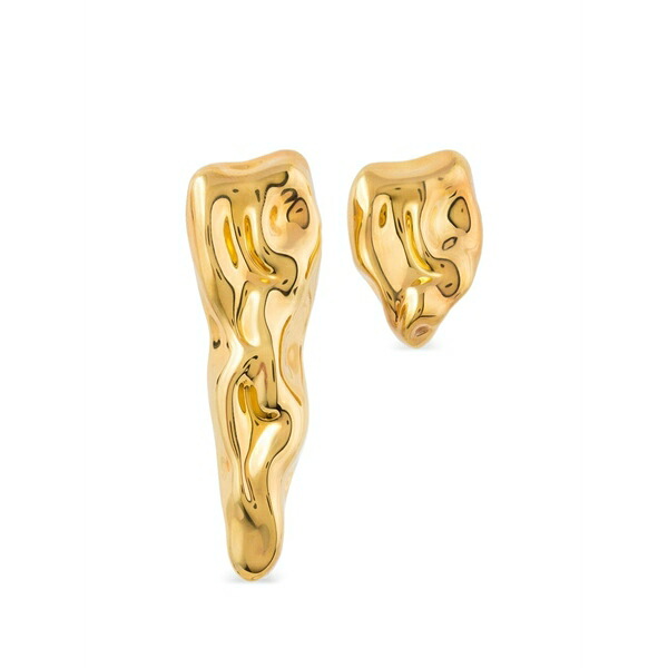 フェデリカ・トシ レディース ピアス&イヤリング アクセサリー Tooth asymmetrical earrings Gold|asty