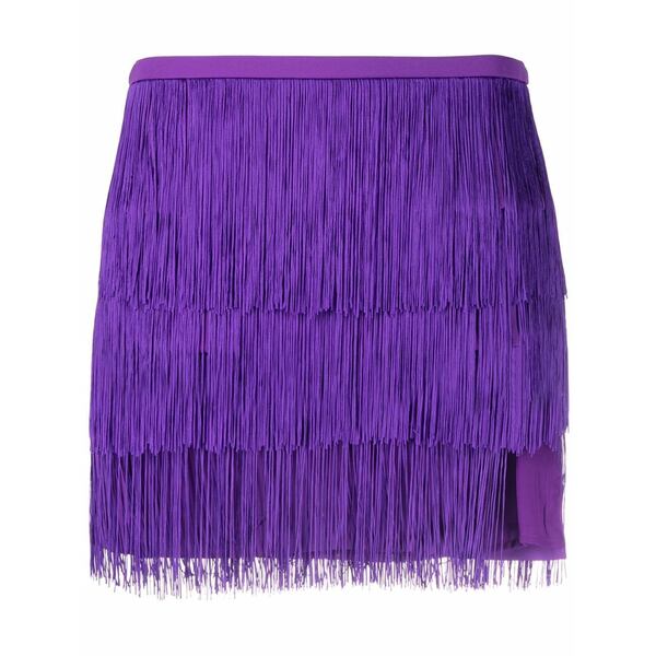 ピンコ レディース スコート ボトムス Fringe-detail miniskirt Purple