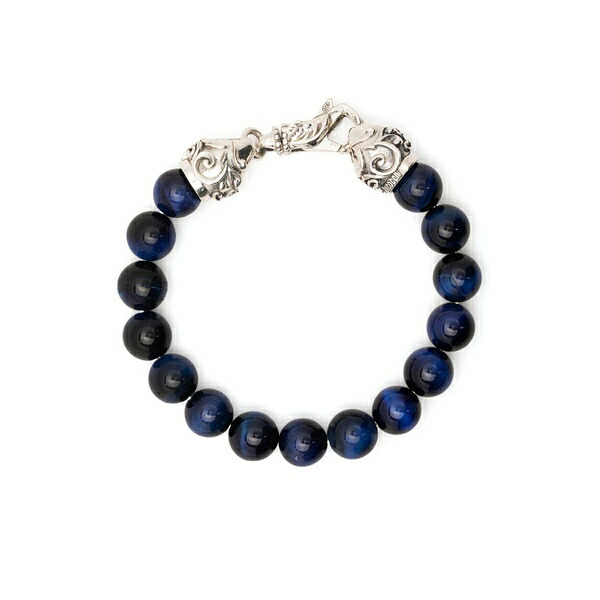 エマニュエレ ビコッキ メンズ ブレスレット・バングル・アンクレット 佩び物 Tiger eye beaded bracelet Blue