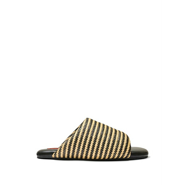 サイモン銀鏡 レディース サンダル シューズ Stripe bubble sandals Black