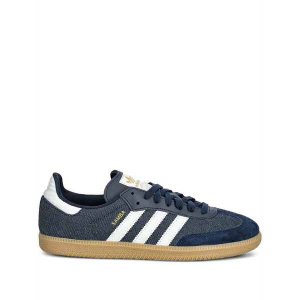 アディダス メンズ スニーカー シューズ Samba three-stripe sneakers Blue