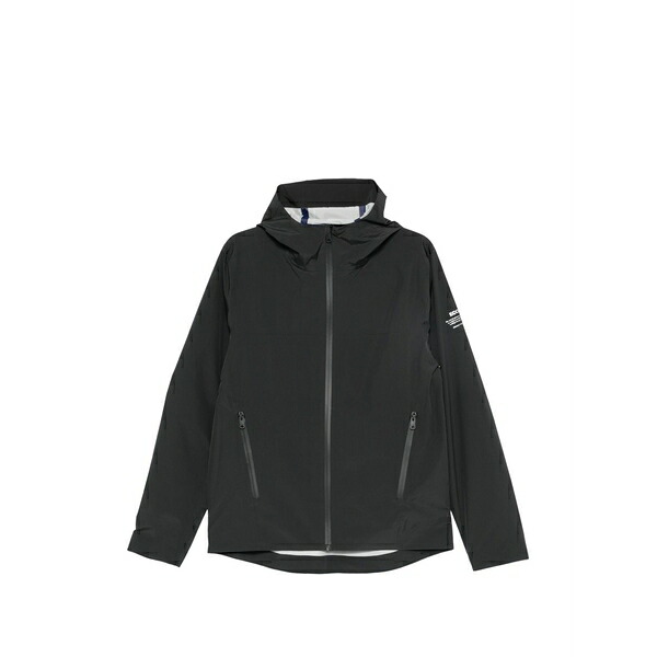 エコアルフ メンズ 上衣＆上衣 アウター Hooded zip-up jacket Black