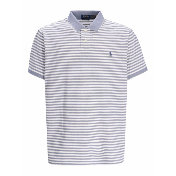 ラルフローレン メンズ スポーツシャツ トップス Striped polo shirt Blue