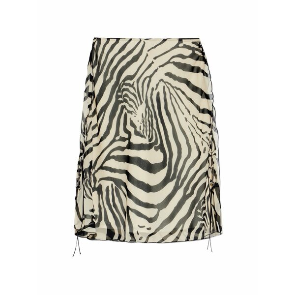 イロ レディース スコート ボトムス Zebra-print side-tie skirt Neutrals