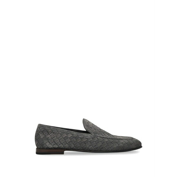 バレット メンズ スリッポン・ローファー シューズ Woven suede loafers Grey