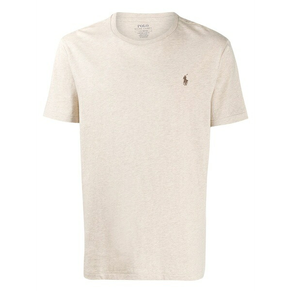 ラルフローレン メンズ プルオーバー トップス Logo embroidered crew neck t-shirt Neutrals
