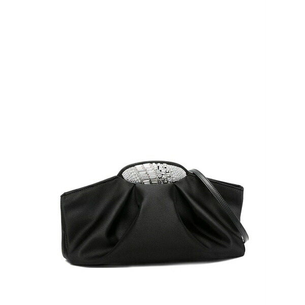 ジュゼッペザノッティ レディース クラッチペダル御徒面子 御徒面子 Crystal-embellished silk clutch Black