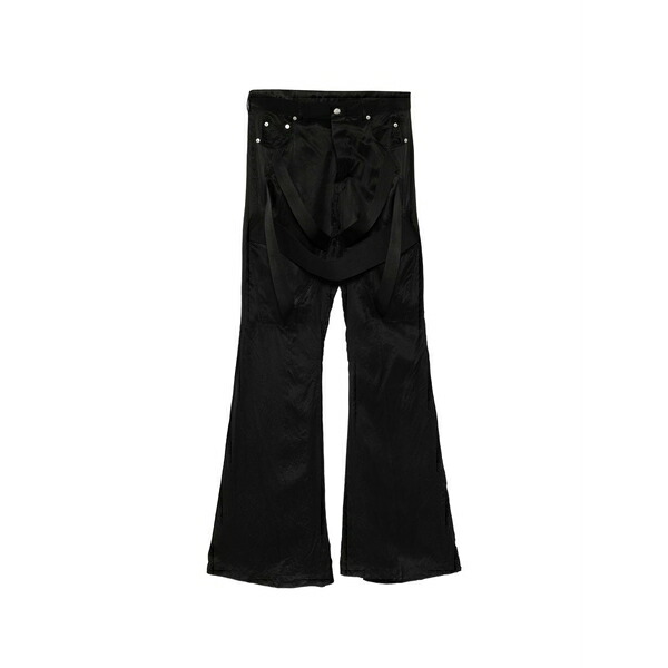 リックオウエンス メンズ カジュアルパンツ ボトムス Megastrapped suspenders trousers Black|asty