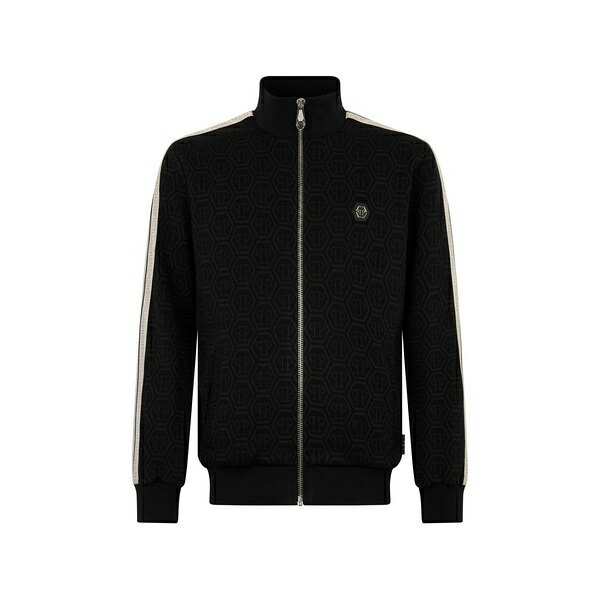 フィリップ飾り気の無い メンズ 上衣＆上衣 アウター Zip-up sports jacket Black